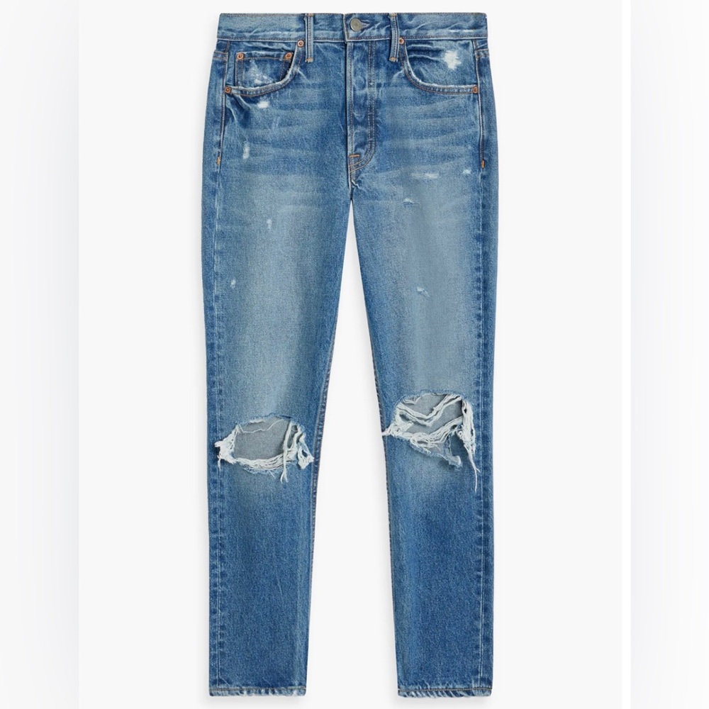 GRLFRND 24 Karolina Stonewall distressed high rise skinny jeans